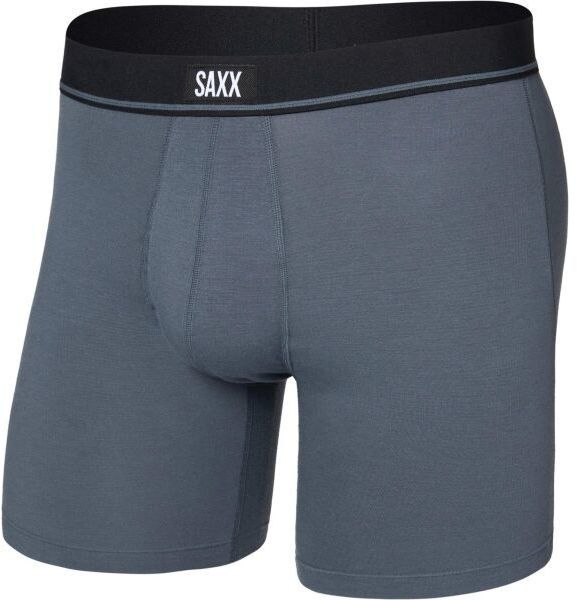 SAXX ESSENTIAL COTTON BOXER BRIEF FLY Pánska spodná bielizeň, sivá, veľkosť