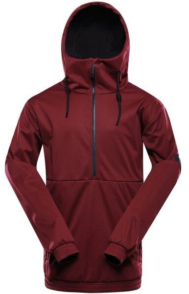 ALPINE PRO JARG Pánska lyžiarska softshellová bunda, vínová, veľkosť