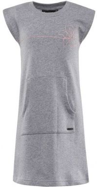 ALPINE PRO HUDERO Detské letné šaty, sivá, veľkosť 152-158