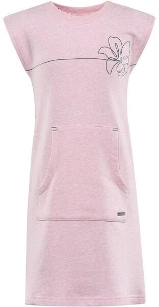 ALPINE PRO HUDERO Detské letné šaty, ružová, veľkosť 164-170