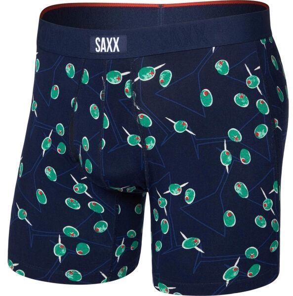 SAXX VIBE XTRA SOFT COMFORT BOXER BRIEF FLY Pánske boxerky, modrá, veľkosť