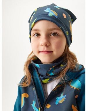 UNUO BASIC Detská flísová čiapka, modrá, veľkosť