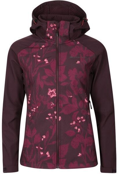 ALPINE PRO HOORA Dámska softshellová bunda, vínová, veľkosť