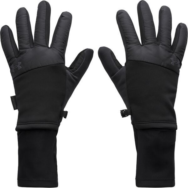 Under Armour STORM FLEECE RUN GLOVES Pánske rukavice, čierna, veľkosť M