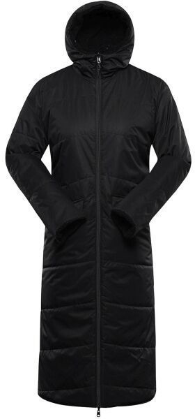 ALPINE PRO KERFA Dámsky zimný obojstranný kabát, čierna, veľkosť