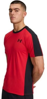 Under Armour HEATGEAR WORDMARK Pánske športové tričko, červená, veľkosť L