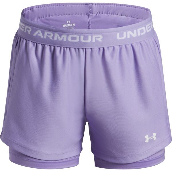 Under Armour TECH PLAY UP 2N1 SHORT Dievčenské šortky, fialová, veľkosť M