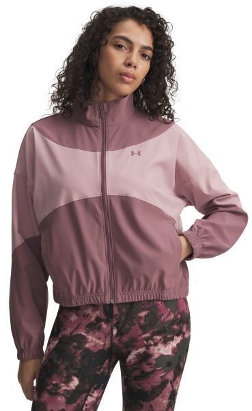 Under Armour RIVAL WOVEN JACKET Dámska bunda, vínová, veľkosť S