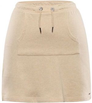 ALPINE PRO HOFRA Dámska letná sukňa v dĺžke nad kolená, béžová, veľkosť