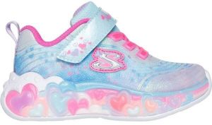 Skechers ETERNAL HEART LIGHTS Dievčenská vychádzková obuv, svetlomodrá, veľkosť