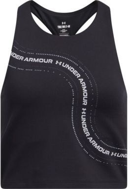 Under Armour MOTION BRANDED CROP Dievčenské tielko, čierna, veľkosť XL