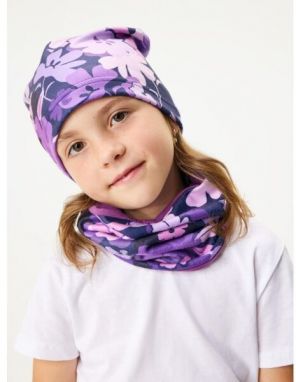 UNUO BASIC Detská flísová čiapka, fialová, veľkosť