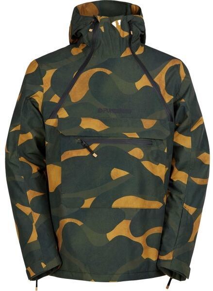 FUNDANGO HYDRA ECO ANORAK Pánska lyžiarska/snowboardová bunda, khaki, veľkosť