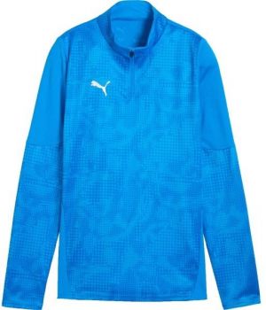 Puma TEAMCUP TRAINING 1/4 ZIP TOP W Dámska športová mikina, modrá, veľkosť