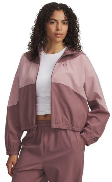 Under Armour RIVAL WOVEN Dámska ľahká bunda, vínová, veľkosť