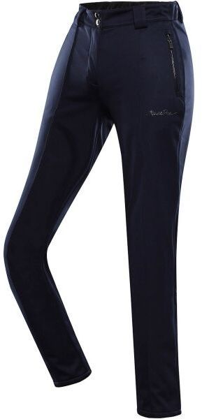 ALPINE PRO UFEDA Dámske lyžiarske softshellové nohavice, tmavo modrá, veľkosť