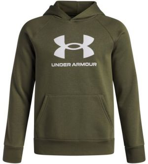 Under Armour RIVAL FLEECE BL HOODIE Chlapčenská mikina, khaki, veľkosť M