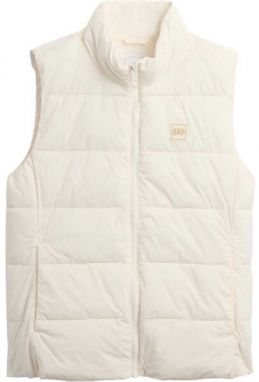GAP V-FRCH LOGO LW PUFFER Dámska vesta, biela, veľkosť