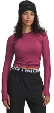Under Armour COLDGEAR TEXTURED CREW Dámske tričko s dlhým rukávom, vínová, veľkosť S