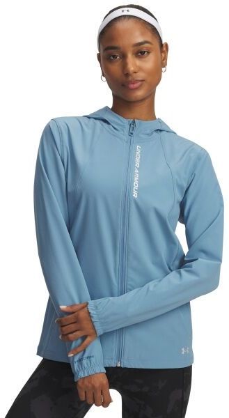 Under Armour OUTRUN THE STORM Dámska bežecká bunda, svetlomodrá, veľkosť M
