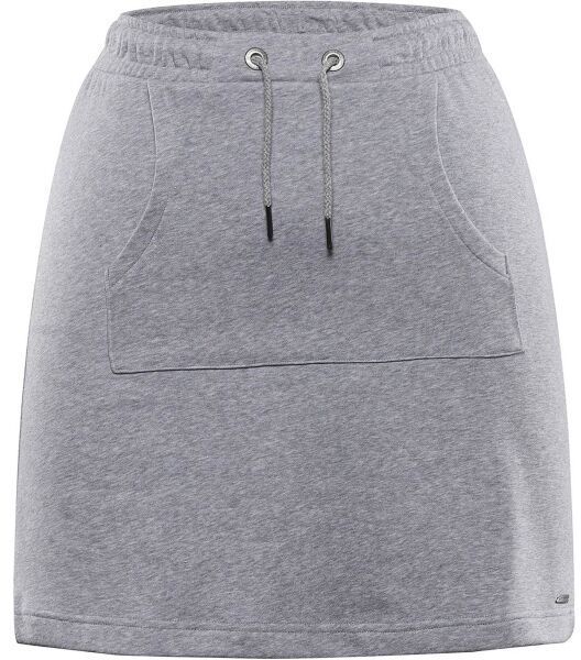 ALPINE PRO HOFRA Dámska letná sukňa v dĺžke nad kolená, sivá, veľkosť