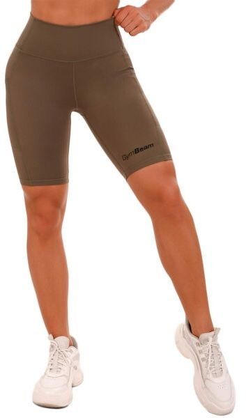 GymBeam BIKER Dámske šortky, khaki, veľkosť