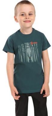 KILPI SALO Chlapčenské bavlnené tričko, tmavo zelená, veľkosť