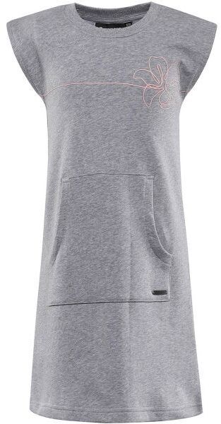 ALPINE PRO HUDERO Detské letné šaty, sivá, veľkosť 128-134