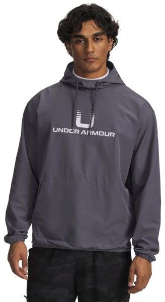 Under Armour UNSTOPPABLE WOVEN Pánska ľahká bunda, tmavo sivá, veľkosť L