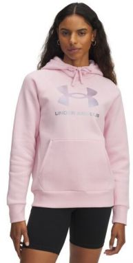 Under Armour RIVAL FLEECE SHIMMER Dámska mikina, ružová, veľkosť S