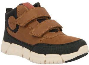 Geox J FLEXYPER Chlapčenská voľnočasová obuv, hnedá, veľkosť
