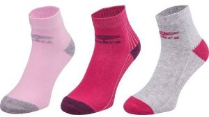 Umbro SPORT SOCKS 3P Detské ponožky, ružová, veľkosť 24-27