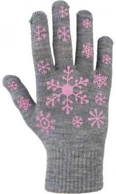 Lewro ARIADNA Detské pletené rukavice, sivá, veľkosť