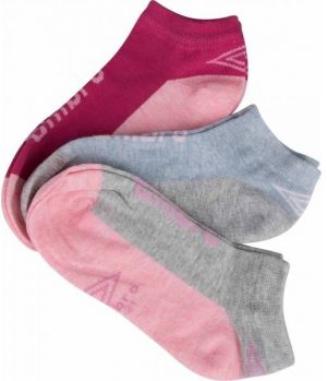 Umbro LOW LINER JUNIORS 3P Detské ponožky, ružová, veľkosť 24-27