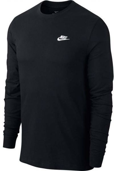 Nike NSW CLUB TEE - LS Pánske tričko, čierna, veľkosť XXL