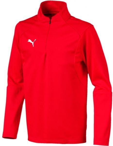 Puma LIGA TRAINING 1/4 ZIP TOP JR Detská mikina, červená, veľkosť