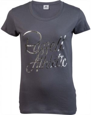 Russell Athletic STRIP S/S CREWNECK TEE SHIRT Dámske tričko, sivá, veľkosť