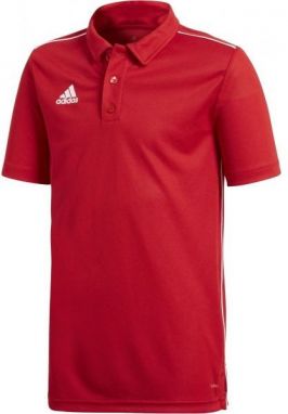 adidas CORE18 POLO Y Chlapčenské  tričko polo, červená, veľkosť