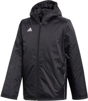 adidas CORE18 STD JKT Chlapčenská  športová bunda, čierna, veľkosť