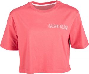 Calvin Klein CROPPED SHORT SLEEVE T-SHIRT Dámske tričko, ružová, veľkosť