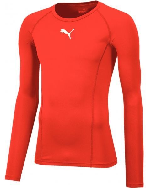 Puma LIGA BASELAYER TEE LS Pánske funkčné tričko, červená, veľkosť