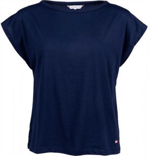 Tommy Hilfiger T-SHIRT Dámske tričko, tmavo modrá, veľkosť