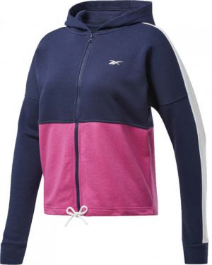 Reebok TE LINEAR LOGO FT FULLZIP Dámska mikina, tmavo modrá, veľkosť