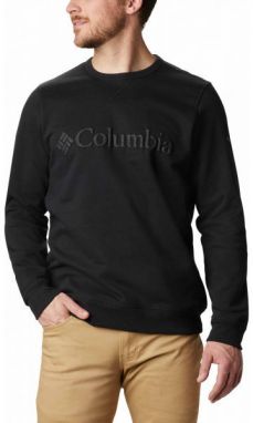 Columbia M LOGO FLEECE CREW Pánska mikina, čierna, veľkosť