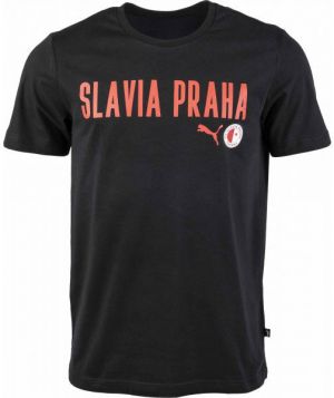 Puma Slavia Prague Graphic Tee DBLU Pánske tričko, čierna, veľkosť
