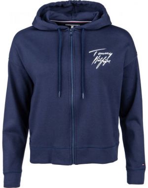 Tommy Hilfiger FZ HOODIE Dámska mikina, tmavo modrá, veľkosť