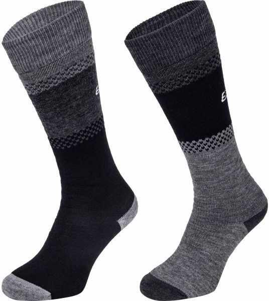 Eisbär SKI COMFORT 2 PACK Dámske členkové ponožky, tmavo sivá, veľkosť 43-46