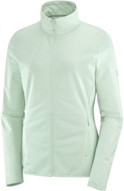 Salomon OUTRACK FULL ZIP MIDLAYER W Dámska mikina, svetlo zelená, veľkosť