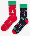 Červené vzorované ponožky Santas Team 079 galéria
