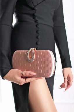 Ružovozlatá spoločenská clutch kabelka Ramira